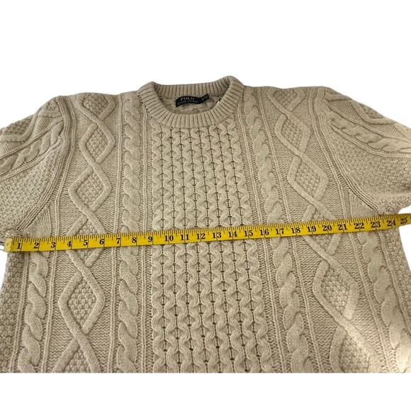 NWTs Polo Ralph Lauren Wool/Cashmere Blend Cable Knit Fisherman's Sweater (XL) - Picture 12 of 12